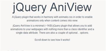 jQuery页面滚动元素进入视口发生动画特效