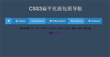 扁平化CSS3面包屑导航