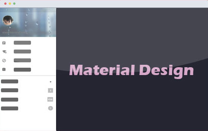 Material Design风格侧边栏UI设计