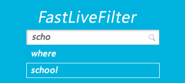 jQuery过滤器插件fastLiveFilter