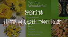 好的字体让你的网页设计“倾国倾城”