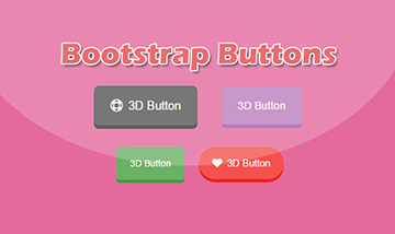 Bootstrap超酷3D按钮设计效果