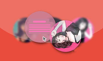 纯CSS3圆形图片鼠标滑过旋转翻盖动画特效