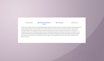 简约时尚的纯CSS3 Tabs选项卡特效