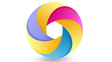 PS设计简洁的彩色圆环LOGO