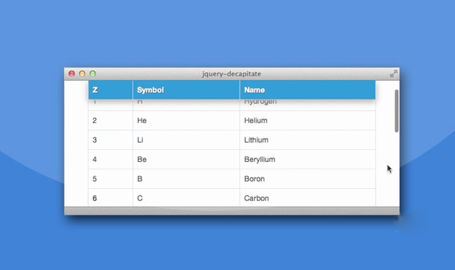 jquery基于bootstrap的表格头固定