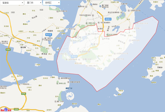 基于百度地图的地图分区