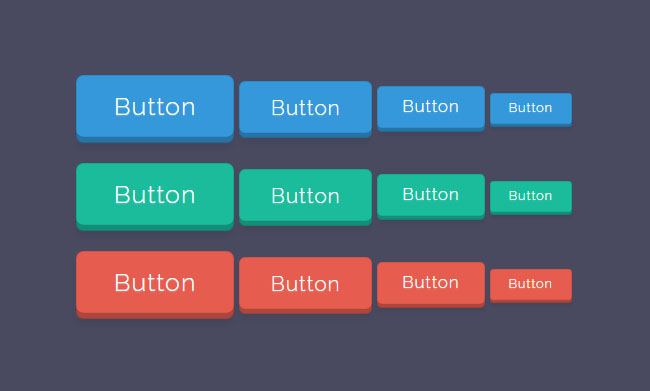 纯CSS3按钮3D效果