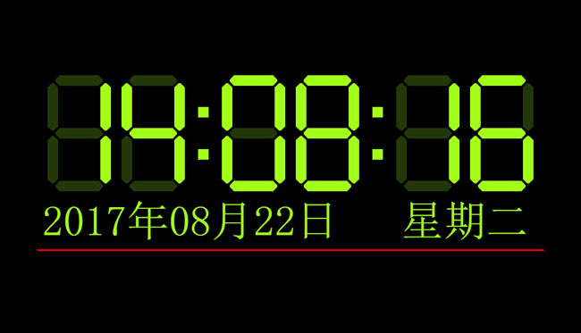 LED电子屏数字时钟JS