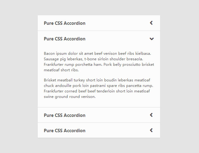纯CSS3滑动手风琴菜单