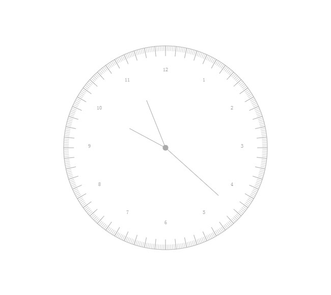 简洁白色的HTML5时钟