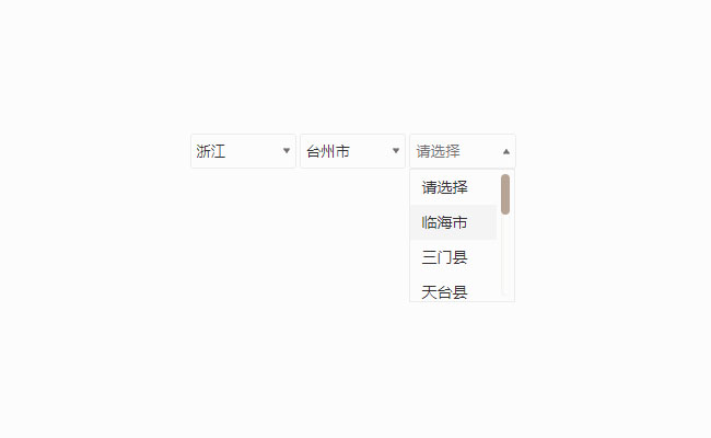 jQuery下拉框三级联动