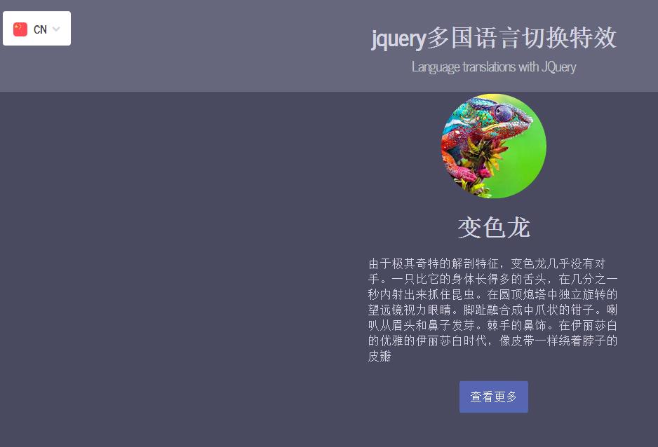 jquery多国语言切换