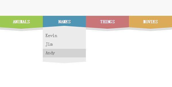 纯CSS3波浪状弹性菜单