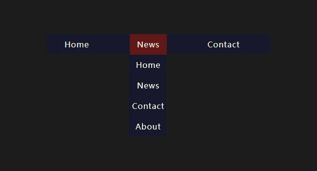 纯CSS3网站下拉导航菜单