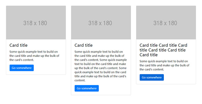 bootstrap卡片图文列表布局