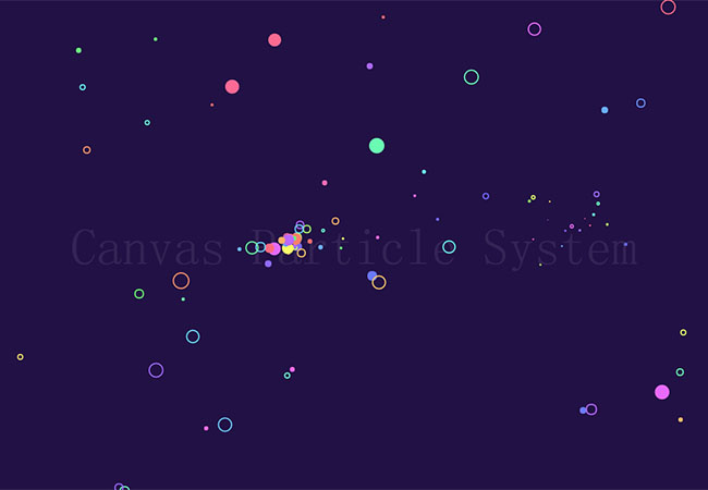 Canvas悬浮圆点衍生动画