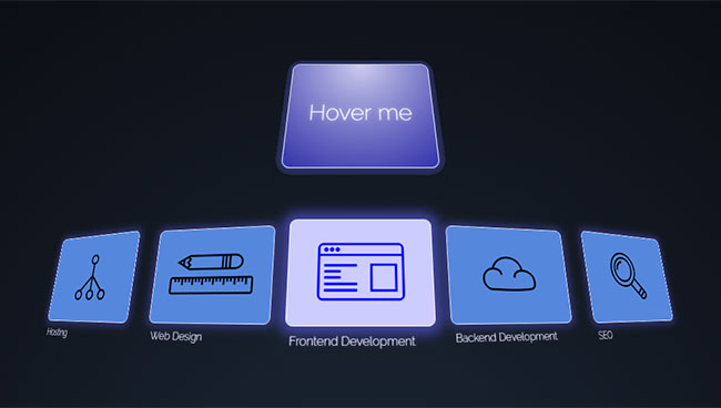 CSS3鼠标悬停3D图标菜单