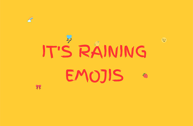 HTML5下雨Emoji表情动画