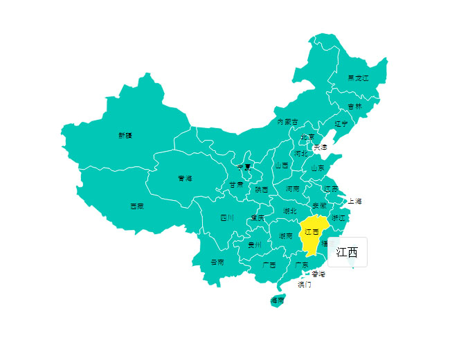 jQuery使用SVG中国地图各省份