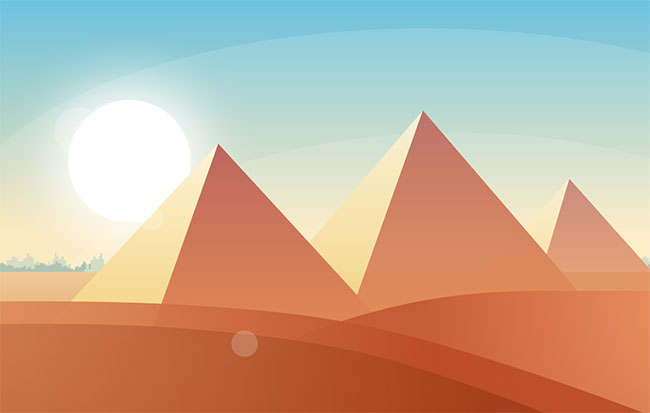 HTML5 SVG沙漠日出动画场景