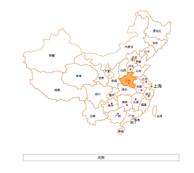 jQuery选中城市高亮显示