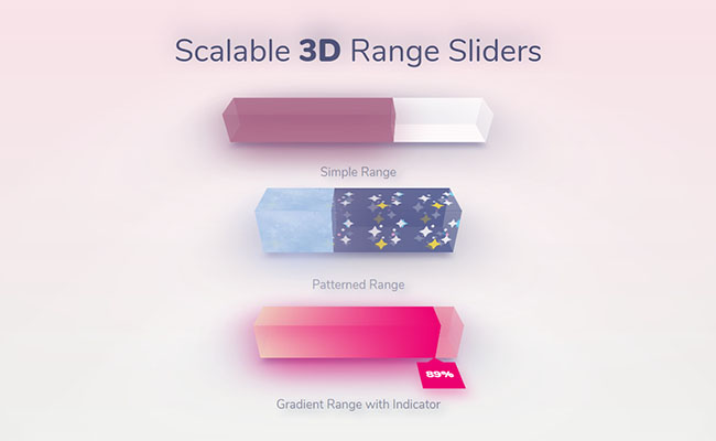 CSS3 3D滑块进度条拖动动画