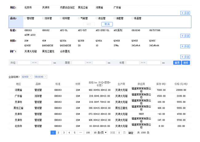 jQuery商城分类多条件筛选