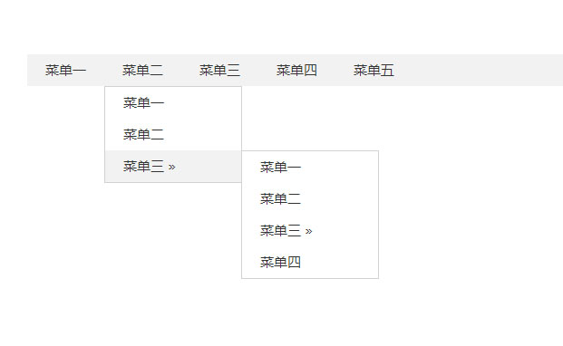 jQuery无限极多级导航下拉菜单