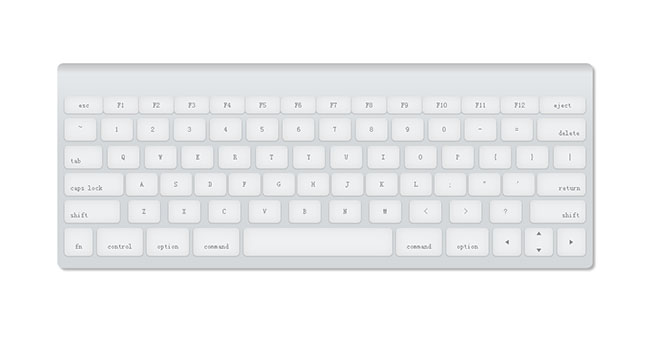 纯CSS3绘制苹果电脑键盘样式