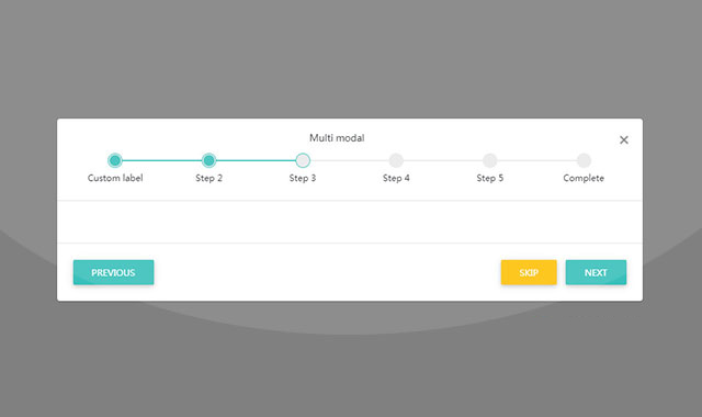 Bootstrap4 多步骤向导模态窗口