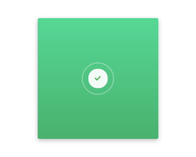 CSS3点击按钮圆形进度打钩