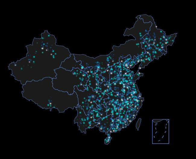 echarts全国热点活跃地区地图