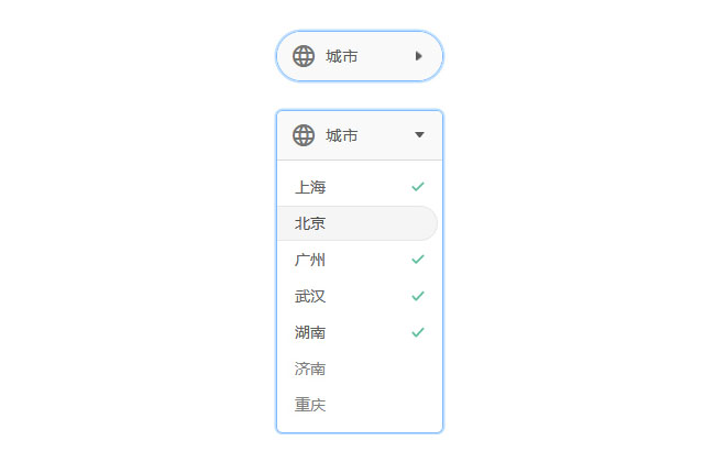 CSS3下拉城市选择多选