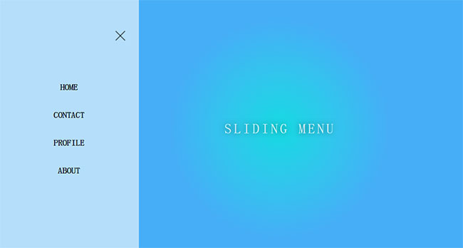 CSS3左侧侧边滑动菜单