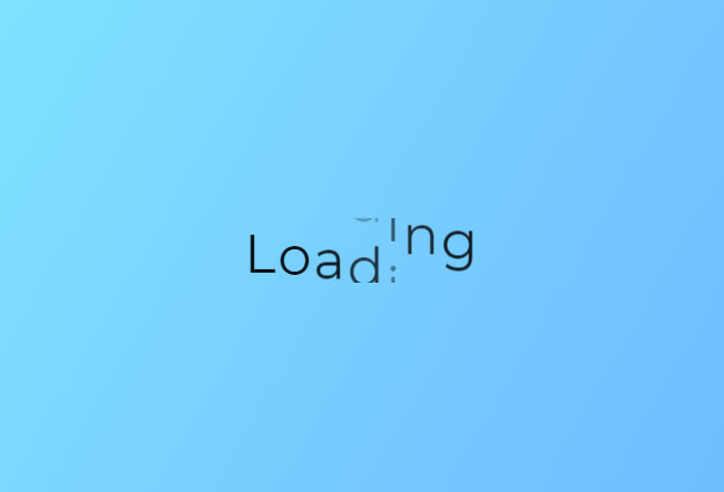 纯CSS3 Loading文字加载