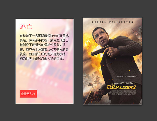 CSS3悬停图片放大遮罩