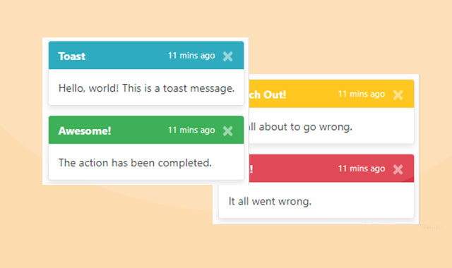 基于Bootstrap4的Toast提示