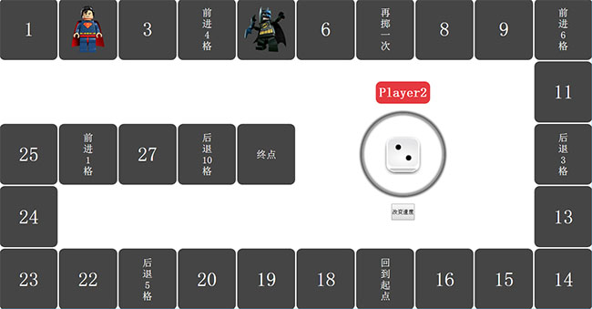 jQuery掷骰子游戏棋