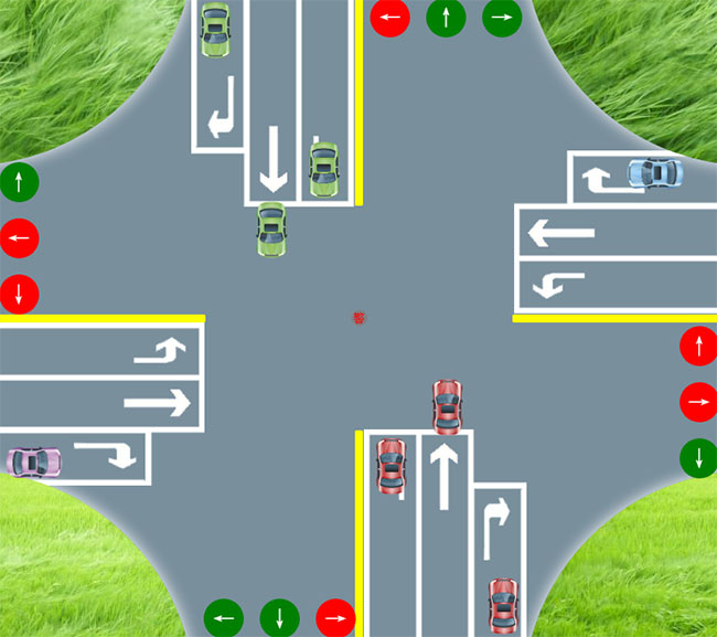 HTML5模拟交通信号灯动画