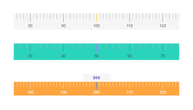 js手机滑块刻度尺
