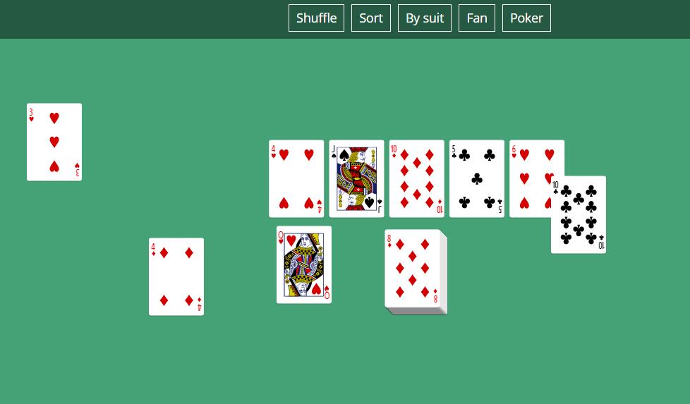 HTML5炫酷扑克牌卡片动画类特效