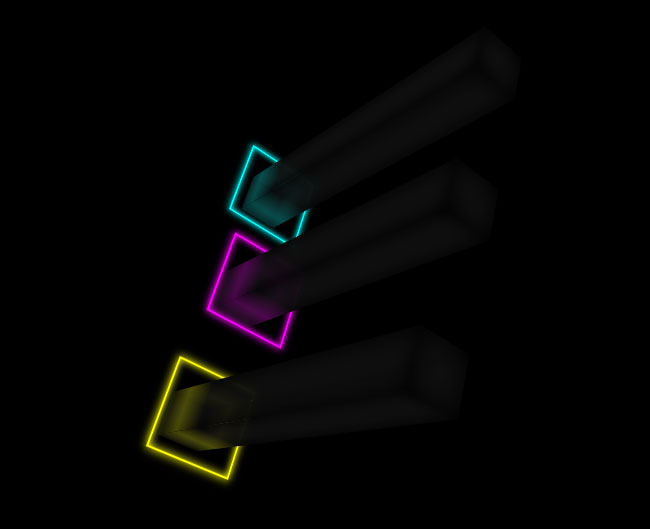 CSS3霓虹灯方块动画特效