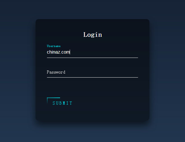 CSS3带浮动占位符的登录表单特效