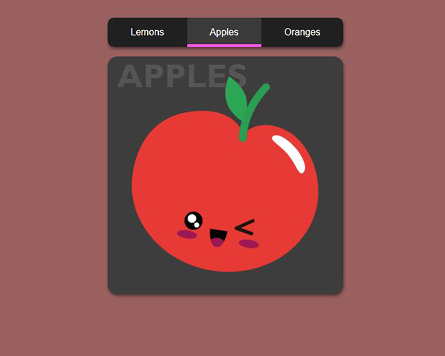 CSS3水果tab选项卡切换特效